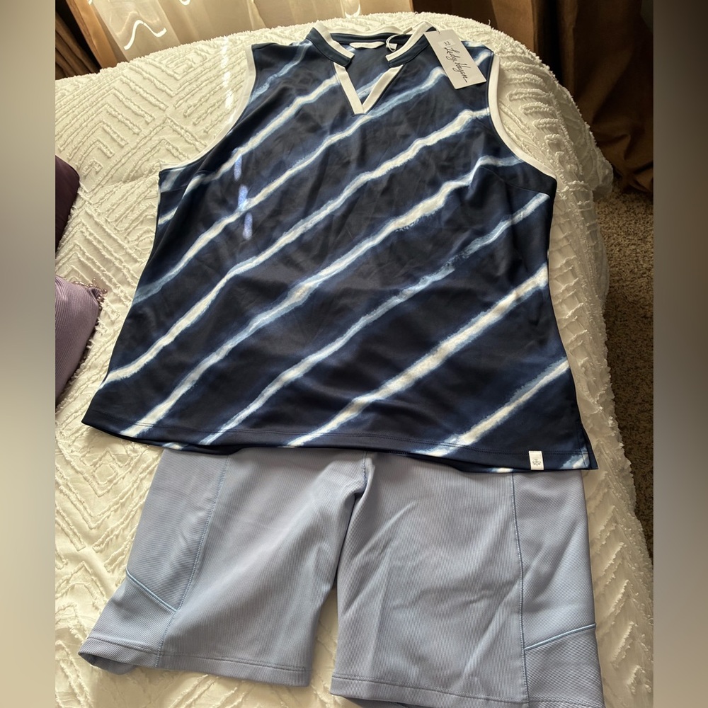 XXL women athletic set, top Lady Hagen NWT, Calia bottom worn once EUC, tennis